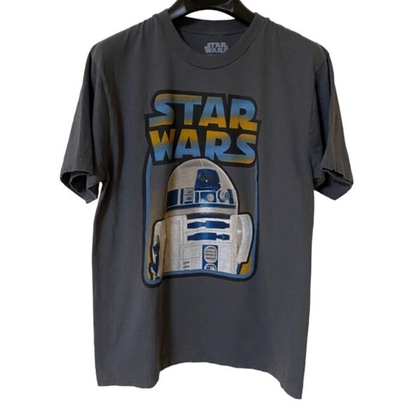 Star Wars Youth Gray R2-D2 Graphic Short Sleeve Shirt - Picture 1 of 6